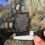 Investments Blue and Green Feather Print Blouse Photo 5