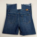 Seven7  Step Fray Raw Hem Mid Rise Crop Fashion Jeans Medium Wash Size 4 Photo 3