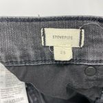 Madewell Washed Gray Stovepipe Raw Hem Cropped Jeans Photo 6