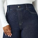 Spanx NWT Wide Leg Jeans Size Medium Raw Indigo Dark Blue Denim Photo 2