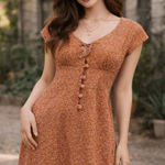 Calvin Klein Jeans Vtg Y2K Corduroy Babydoll Dress 1 Cottagecore Boho Romantic Photo 0