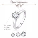 Boutique 1 Ct Solitaire Engagement‎ Ring Brilliant-Cut Simulated Diamond, Size 8 Photo 3