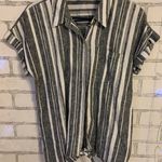 Ellen Tracy Short Sleeve Striped Button Up Shirt Photo 1