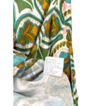 Haute Hippie  M long sleeve top paisley Satin Cropped Button Up Down Blouse Photo 5