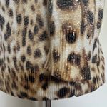 Joseph A Leopard Glitter Cardigan Womens Sweater Sz L Y2K Crystal Bling Glam Photo 5