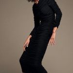 ZARA Black Limited Edition Draped Midi Dress Photo 0