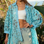 POL lace button down oversized shirt Photo 0