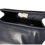 Badgley Mischka  Navy Quilted Studded Crossbody Bag Pearls Chain Strap Photo 6