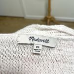 Madewell  Linen Blend Open Front Pocket Cardigan Sweater Classic White size XS Photo 5