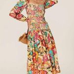 Hemant & Nandita Aroha Dress Tropical Midi size Small Orange Photo 0