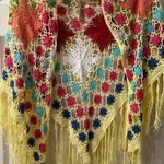 Crochet multicolor shawl Gold Photo 0