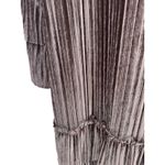 Goldie ‎ Velvet Dress M/L Pleated Long Sleeve Ruffle Hem Party Cocktail Casual Photo 6
