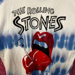 The Rolling Stones Nailed Hot Lips Blue Tie Dye 2x Photo 2