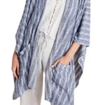 Anthropologie Saturday Sunday Blue White Striped Open Cardigan Women’s One Size Photo 0