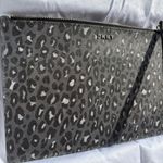 DKNY  Black and Gray Leopard Print Clutch Photo 1