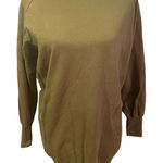 ZARA  Womens Sweatshirt Ribbed Sleeve Olive/Army Green Small Photo 0