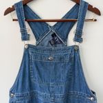 Original TY Wear Denim Jean Overall Dress Mini Frayed Hem Women's Size M Blue Photo 2