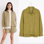 Madewell ‎ Diamond Jacquard Shirt-Jacket in Green Size Small Photo 1