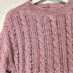 American Eagle  Women’s Long Sleeve Loose Knit Pullover Sweater Dusty Pink Medium Photo 1