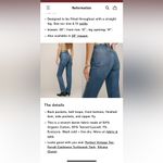 Reformation The Liza high straight leg Newport wash size 31 nwot current $168 Photo 9