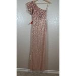 Mac Duggal Embellished Puff One Shoulder Gown Size 0 Apricot 5622 Prom Gala Photo 12