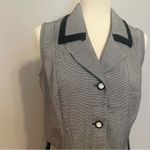 True Vintage Miss Dorby Houndstooth Vest Size 8 Black Photo 1