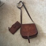 None Vintage Brown structured Leather Bag crossbody or shoulder Photo 8