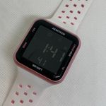 Armitron digital women watch pink white tone 38mm quartz silicone band running Photo 1