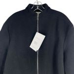 ZARA  Monteco Wool Front Zip Oversized Bomber Jacket Black Size XS Photo 7