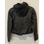 Free People Harriett Hooded Faux Leather Moto Jacket (XS) Photo 2