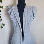 Ecowish Light Blue Eyelet Ruffle Sleeveless Dress Photo 7