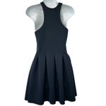 Alexander Wang  Navy Blue Black Pleated Neoprene Scuba Mini Racerback Dress sz S Photo 4