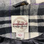 Hydraulic  plaid jacket, black gray white purple, size Small Photo 12