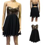B. Smart Sequin Bodice Flirty Skirting Fully Lined Cocktail Semi Formal Dress 1 Photo 1