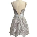 Jessica McClintock  White Lace dress Cocktail Bridal Shower Wedding Prom Size 4 Photo 3