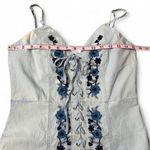 36.5 Floral Embroidered Lace Up‎ Mini Dress Photo 12