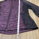 Puffer Jacket Plum Purple Black Full Zip Lightweight Athletic Coat Pre Owned Photo 6