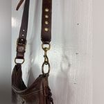 Coach Chelsea Lace Duffle Crossbody Dark Brown Grommet Leather Bag Photo 6