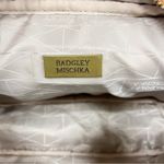 Badgley Mischka Studded Pebbled Leather Crossbody Purse Bag Brown Photo 8