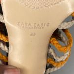 ZARA Leather Orange Black Beige Braided Stiletto Sandals Sz Us 5 Retro Photo 8