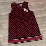 Mud Pie  NwT boutique small red black garnet striped tunic Photo 0