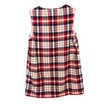Vintage 70s Vest Plaid Open Front Women Lined Pockets Handmade‎ Red Blue White Size M Photo 1