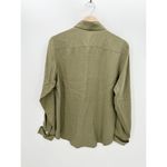 Eddie Bauer Green Silk Button Down Collared Long Sleeve Shirt Womens Size Small Photo 1