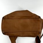 Sundance Leather Shoulder Bag Purse Zip Closure Lined Solid Casual Tan One Size Brown Photo 8