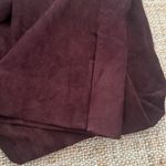 Vince  Stretch Suede Crop Leather Pants Size XS Burgundy Brown Color Photo 8