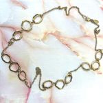 Ann Taylor gold tone black beaded long necklace Photo 1