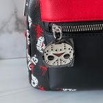 Hot Topic Bioworld x Friday the 13th/ Jason Mini Backpack- Black and Red- NWT Photo 1