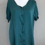 Victoria's Secret Vintage  Gold Label Luxury Silk Pajama Top Emerald Green S Photo 0