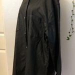 Missguided 
Oversized Coated Denim black button-down front long sleeve shirt Photo 3