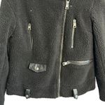 Levi's Oversized Faux Fur Sherpa Black Moto Jacket Photo 3